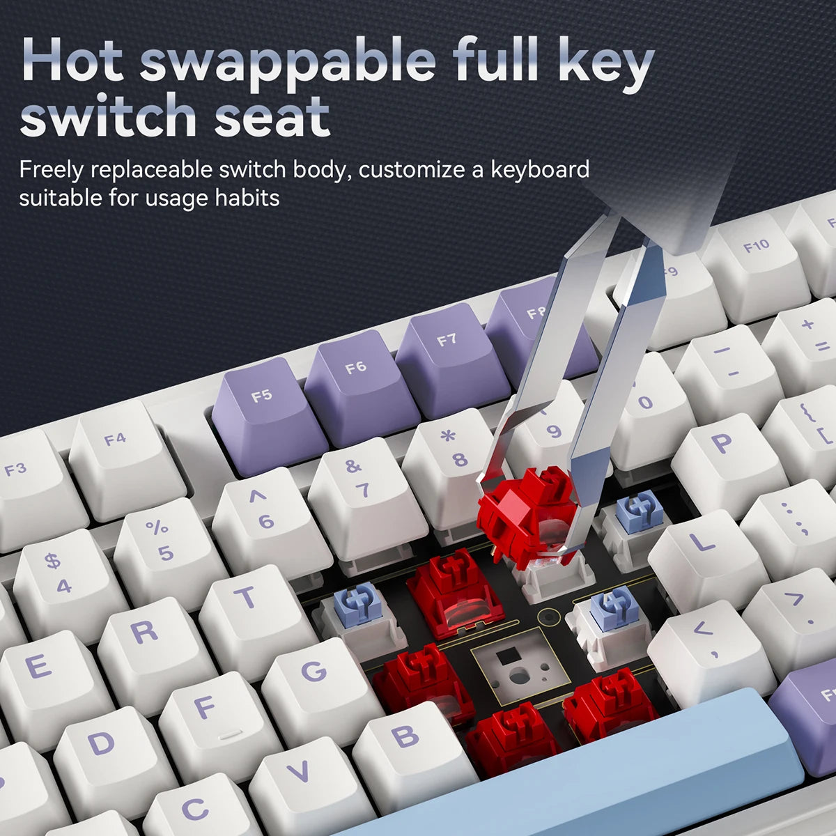 AJAZZ AK980 – Clavier Mécanique de Jeu 98 Touches avec Écran TFT et RGB